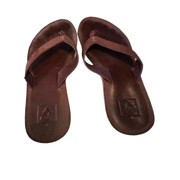 Reef Draftsmen Classic‎ Leather Brown Men's Sandals Size 6 - Picture 1 of 5